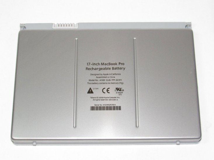 68Wh Batterie Apple MacBook Pro 17 A1151 - Cliquez sur l'image pour la fermer