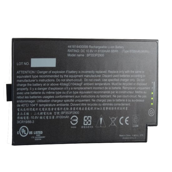 Nouveau Getac BP3S3P2900 B300X B300 Batterie 8100mAh 88Wh 9-Cellules - Cliquez sur l'image pour la fermer