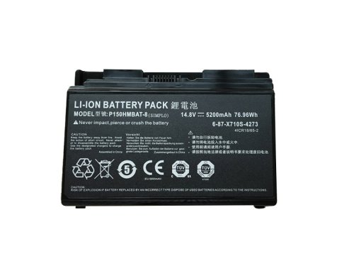 5200mAh Sager 6-87-X710S-4J72 P150HMBAT-8 Batterie