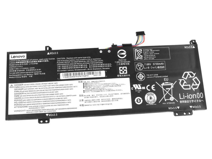 Original Batterie Lenovo Yoga 530-14IKB 81EK00CTGE 5928mAh 45Wh - Cliquez sur l'image pour la fermer