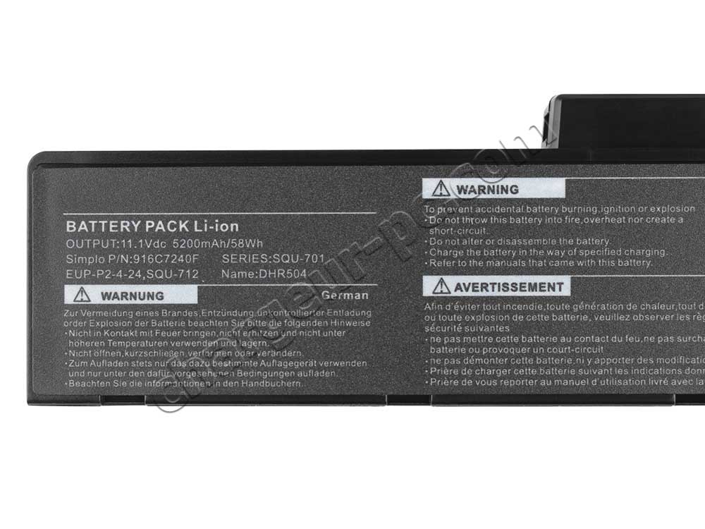 4400mAh Batterie pour Packard Bell Ares GM