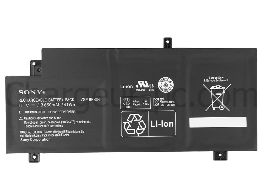 3650mAh Batterie pour Sony Vaio SVF15A13SNB SVF15A15STB SVF15A1Z2RB