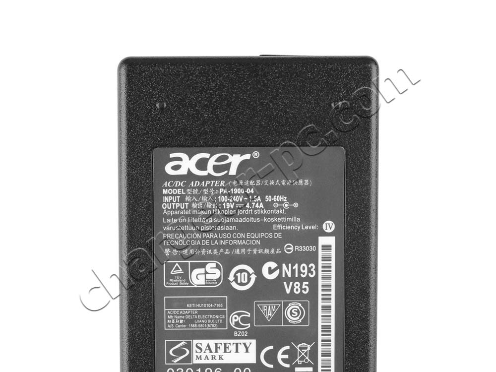 Original 90W Acer Aspire 14 A14-51GM-771W AC Adaptateur Chargeur + câble