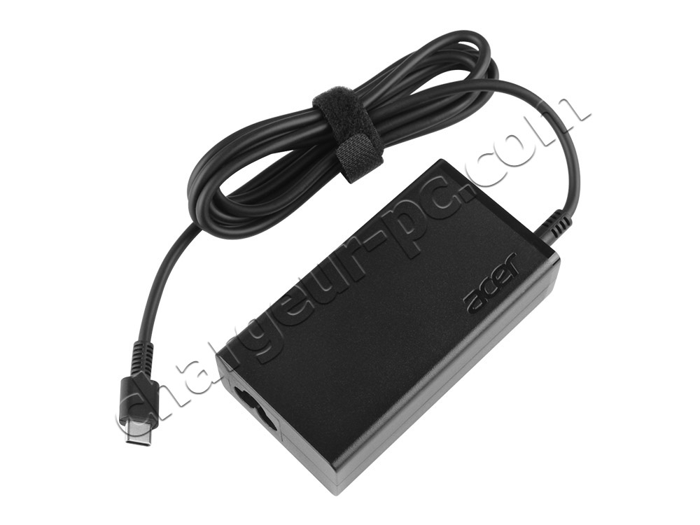 Original 65W USB-C Acer Aspire Vero 16 AV16-51PT-74NR AC Adaptateur Chargeur + câble