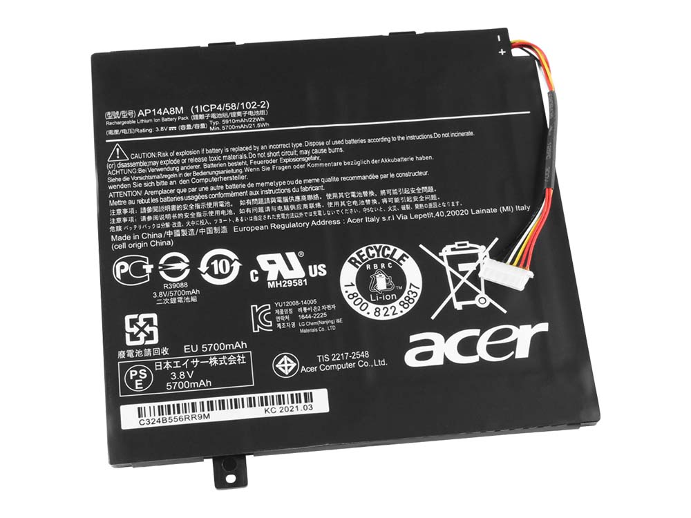 22Wh Original Batterie Acer Aspire Switch 10 SW5-012P