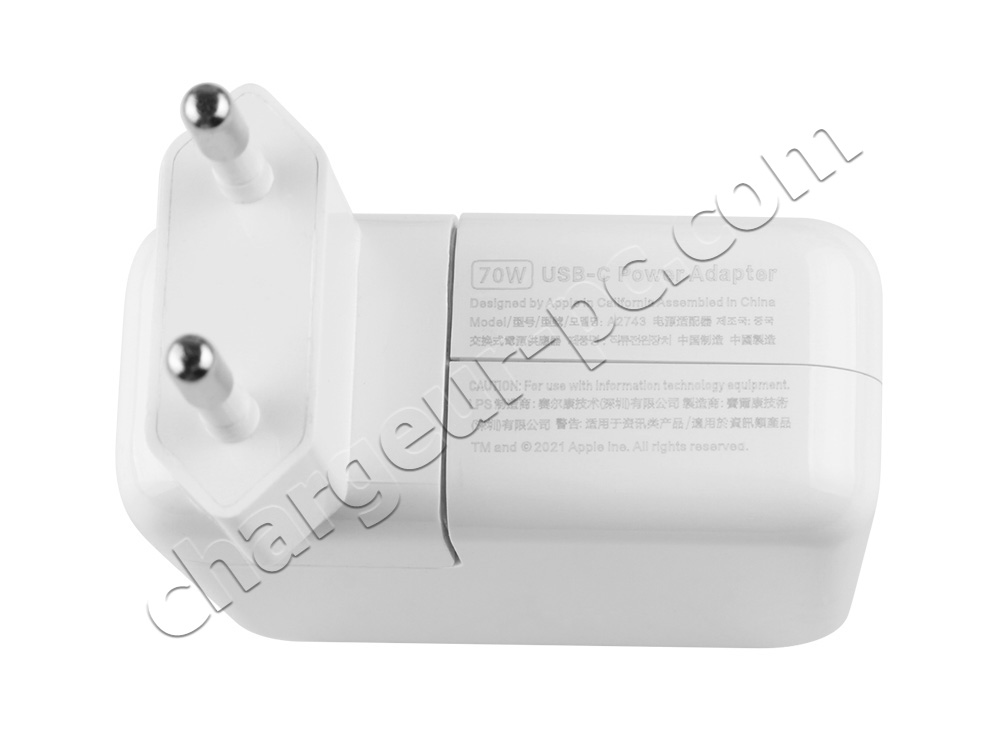 70W Apple MacBook Air (13-inch, M3, 2024) MXCT3xx/A AC Adaptateur Chargeur + câble