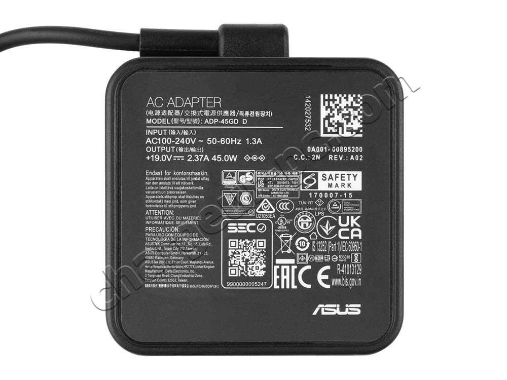 Original 45W Asus Vivobook Go 14 E1404FA-BB34 AC Adaptateur Chargeur + câble