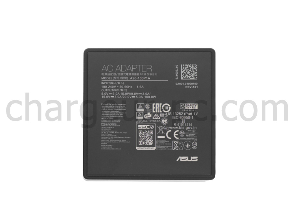 Original 100W USB-C Asus ROG Zephyrus G14 GA403UI-G14.R94070 AC Adaptateur Chargeur + câble