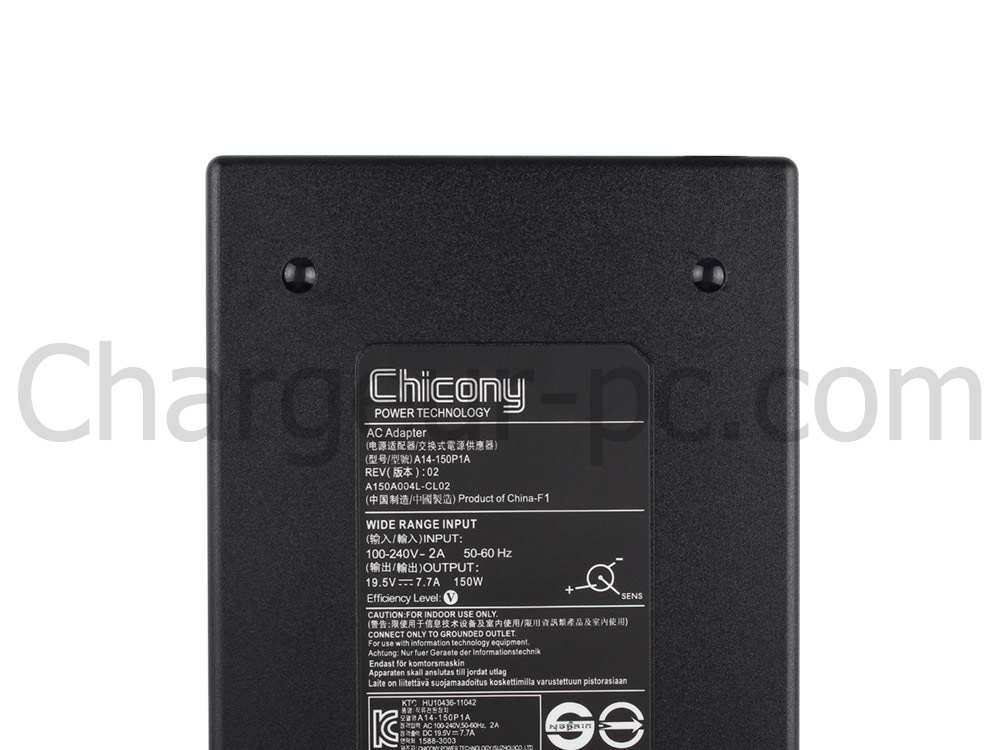 150W Slim Medion Erazer Crawler E10 (MD 61828) AC Adaptateur Chargeur + Câble