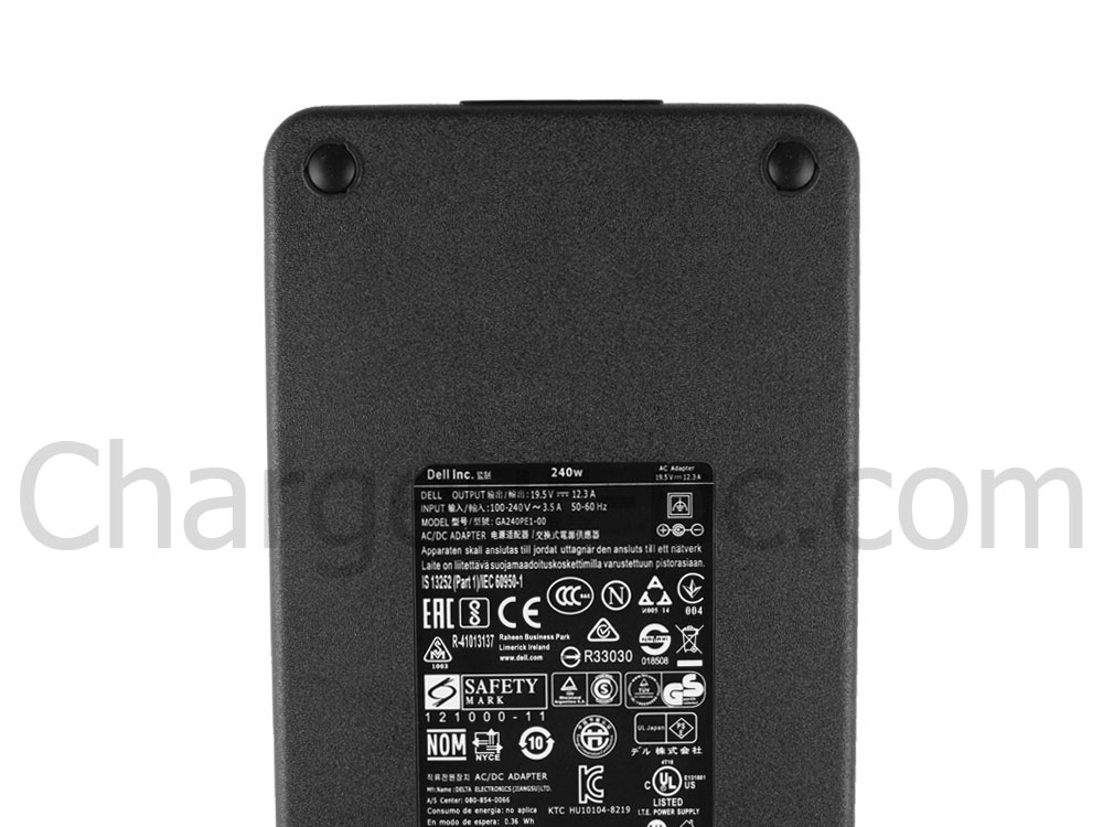 Original 240W Dell Alienware 17 R5 i9-8950HK AC Adaptateur Chargeur