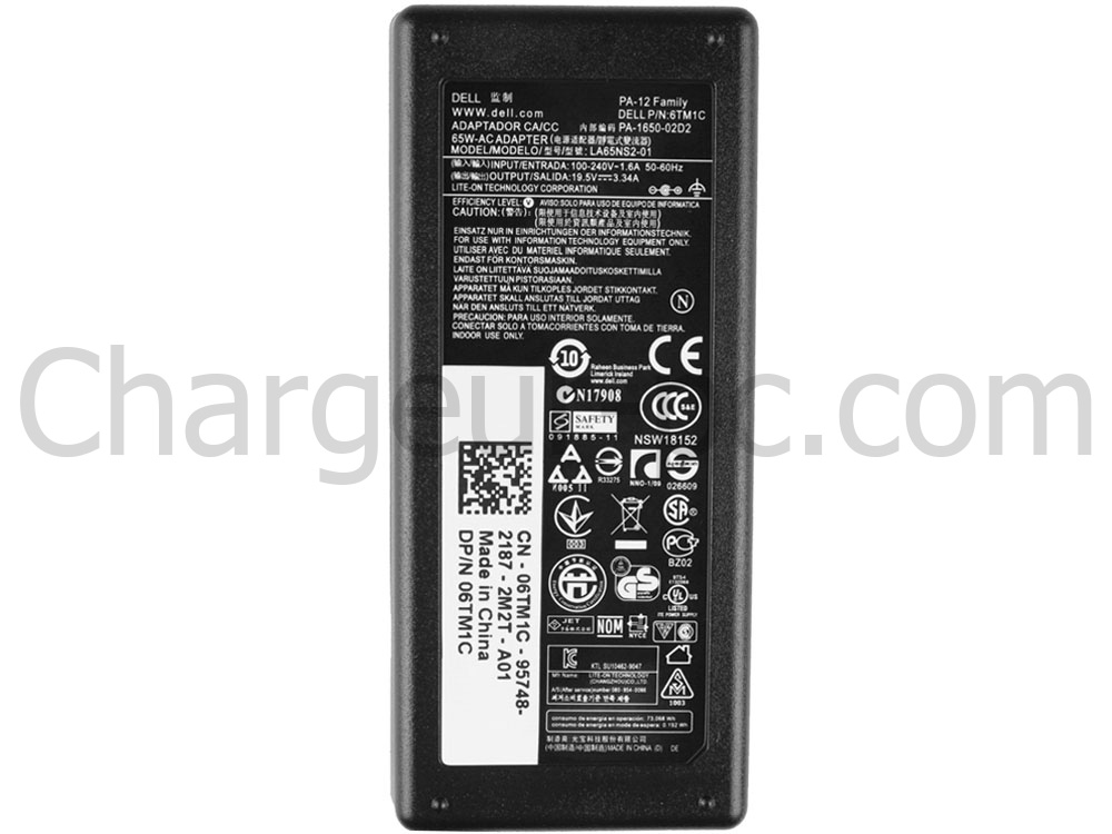 65W AC Adaptateur Chargeur pour Dell PA-1900-01D3 PA-1900-02D2 PA-20