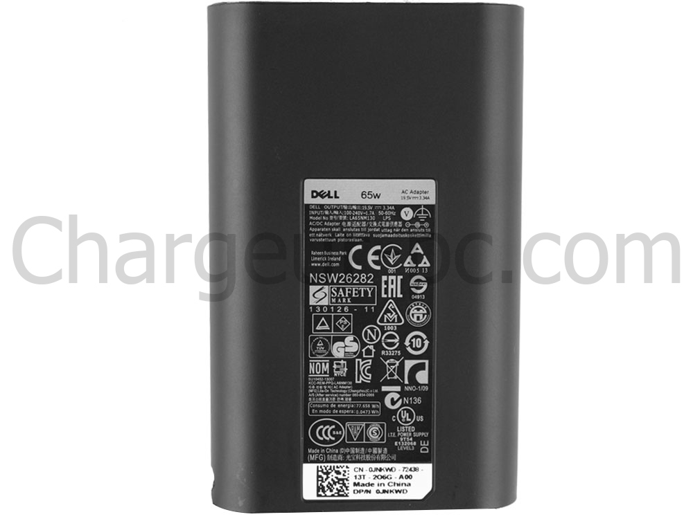 65W Dell P2714H Monitor Dell P2714T Monitor AC Adaptateur Chargeur + câble