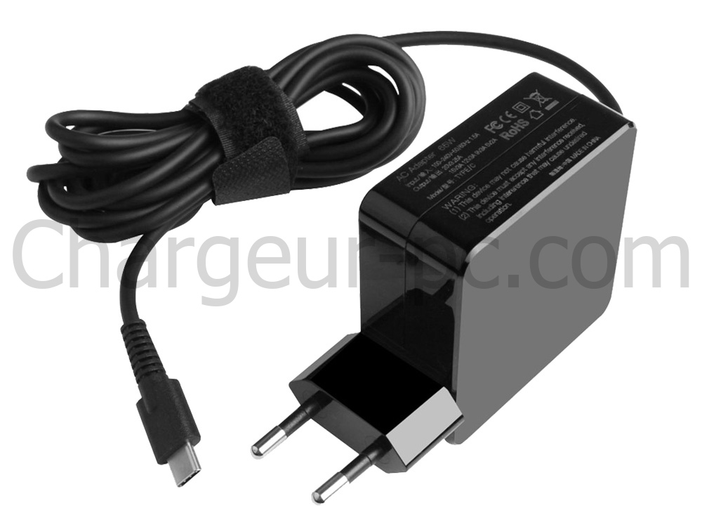 65W USB-C Dell Precision 3590 P127F P127F003 AC Adaptateur Chargeur