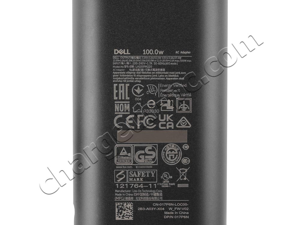 Original 100W Dell Inspiron 14 5440 P185G P185G002 AC Adaptateur Chargeur + câble