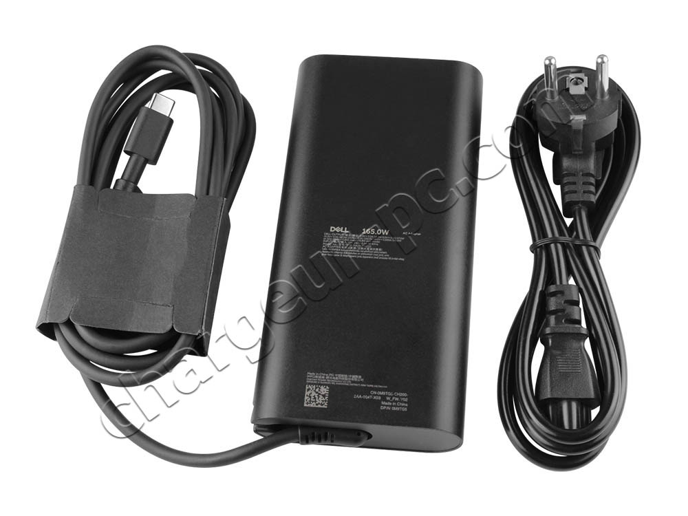 Original 165W USB-C Dell Precision 5690 P123F P123F002 AC Adaptateur Chargeur + câble