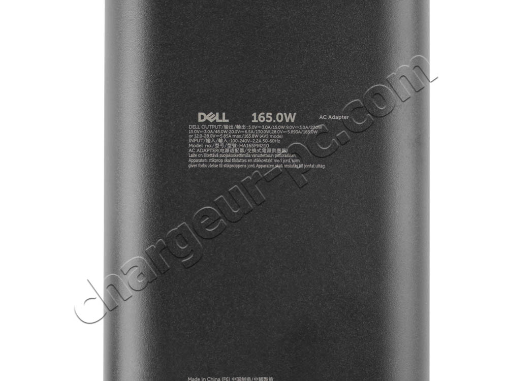 Original 165W USB-C Dell Precision 5690 AC Adaptateur Chargeur + câble