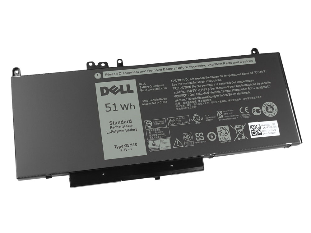 Original 51Wh Batterie Dell Latitude 14 E5450 P48G001