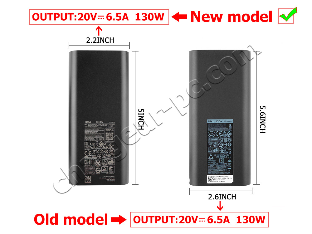 Original 130W USB-C Dell Precision 3591 P127F P127F004 AC GaN Adaptateur Chargeur + câble