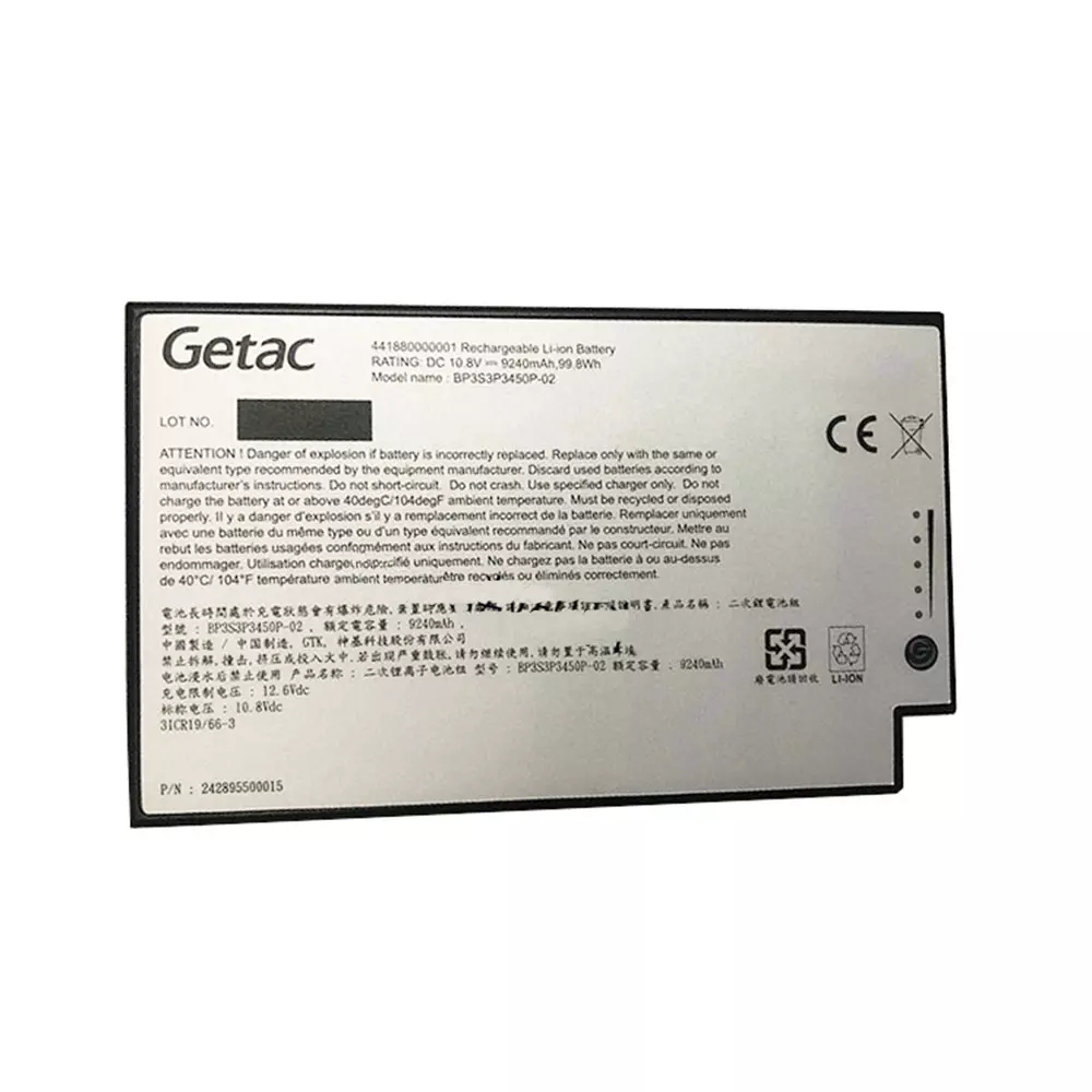 Nouveau Getac BP3S3P3450P-04 Batterie 9240mAh 99.8Wh 12-Cellules