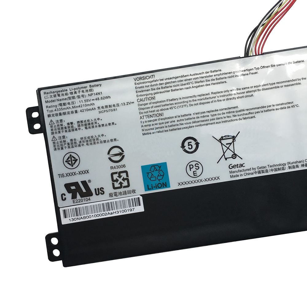 Nouveau Getac NP14N1 Nexstgo 3ICP5/70/81 Batterie 4210mAh 48.62Wh 3-Cellules