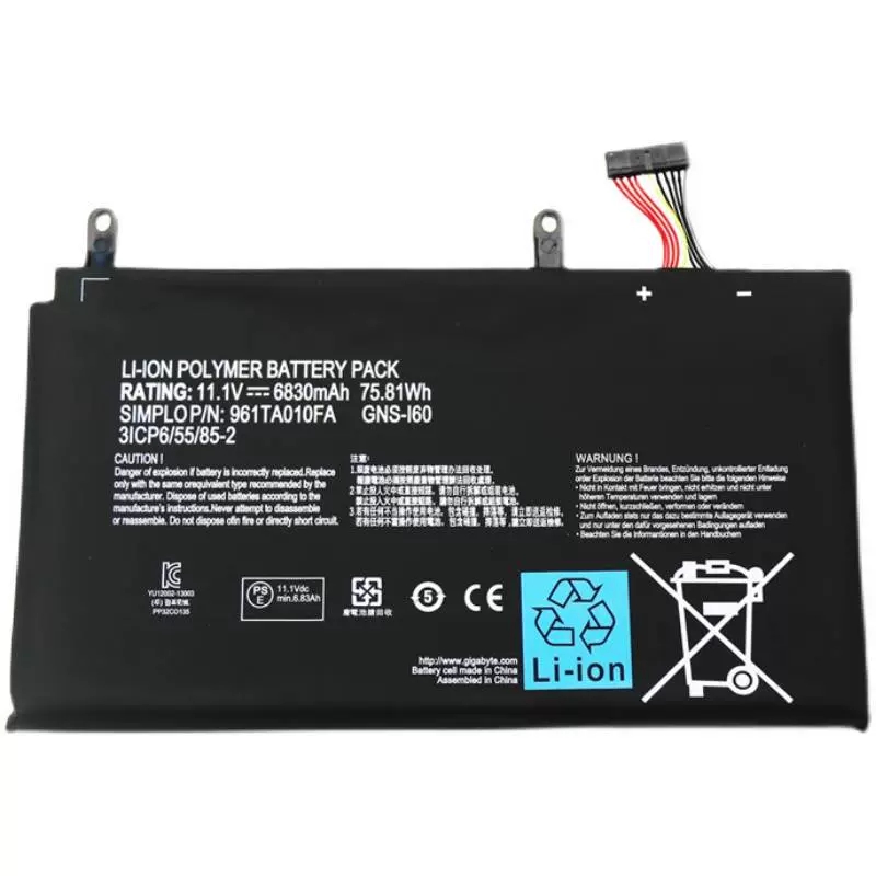 Original Gateway P37X V4 Gateway P37X V6 Batterie 6830mAh 75.81Wh 4-Cellules