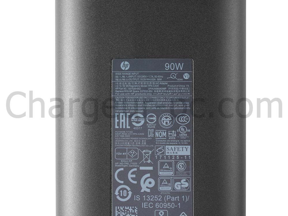 Original 90W HP Pavilion Plus 16-ab1010nr AC Adaptateur Chargeur + câble