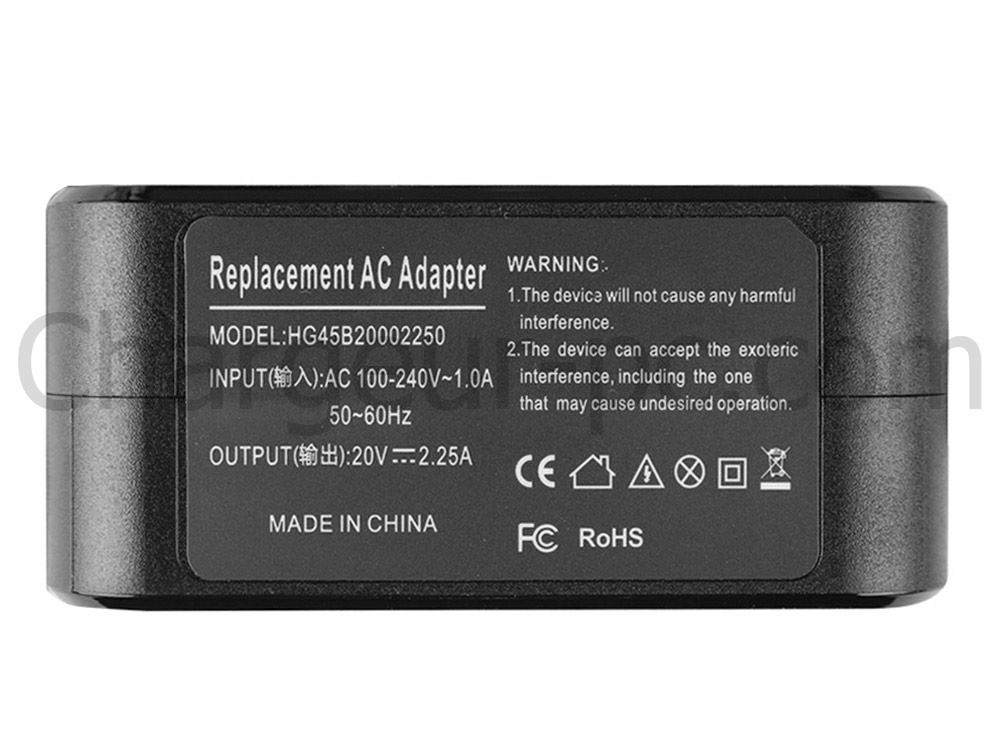 45W USB-C HP Chromebook 14a-nf0101DS AC Adaptateur Chargeur