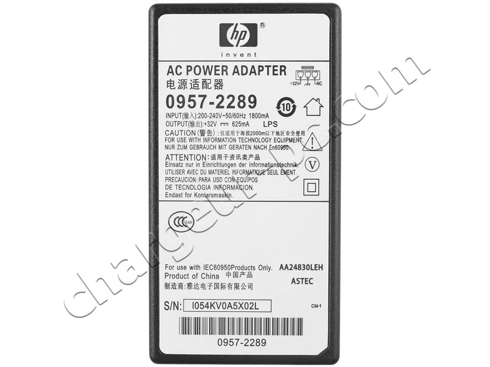 Original AC Adaptateur Chargeur pour HP Deskjet F4240 All-in-One Printer