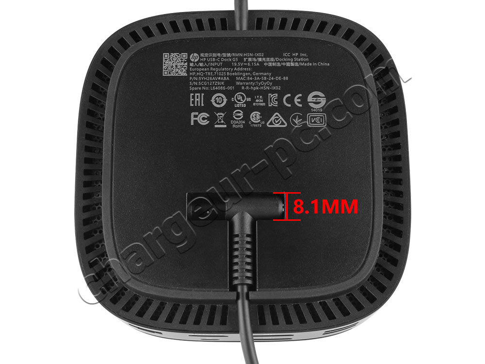 Original 120W HP 5TW13AA#UUF AC Adaptateur Chargeur + câble