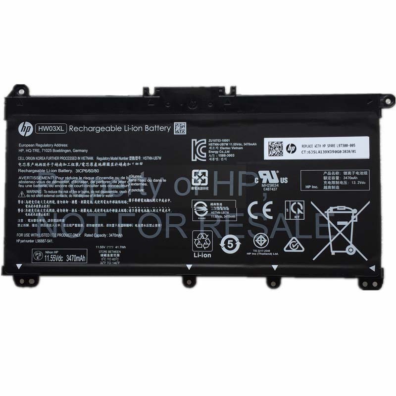 Original HP HW03041XL Batterie 3440mAh 41.04Wh