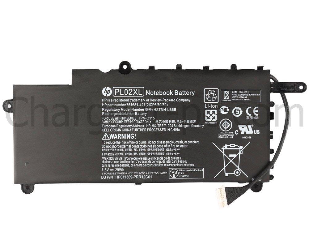 Original 29Wh HP Pavilion 11-n070eg x360 Batterie