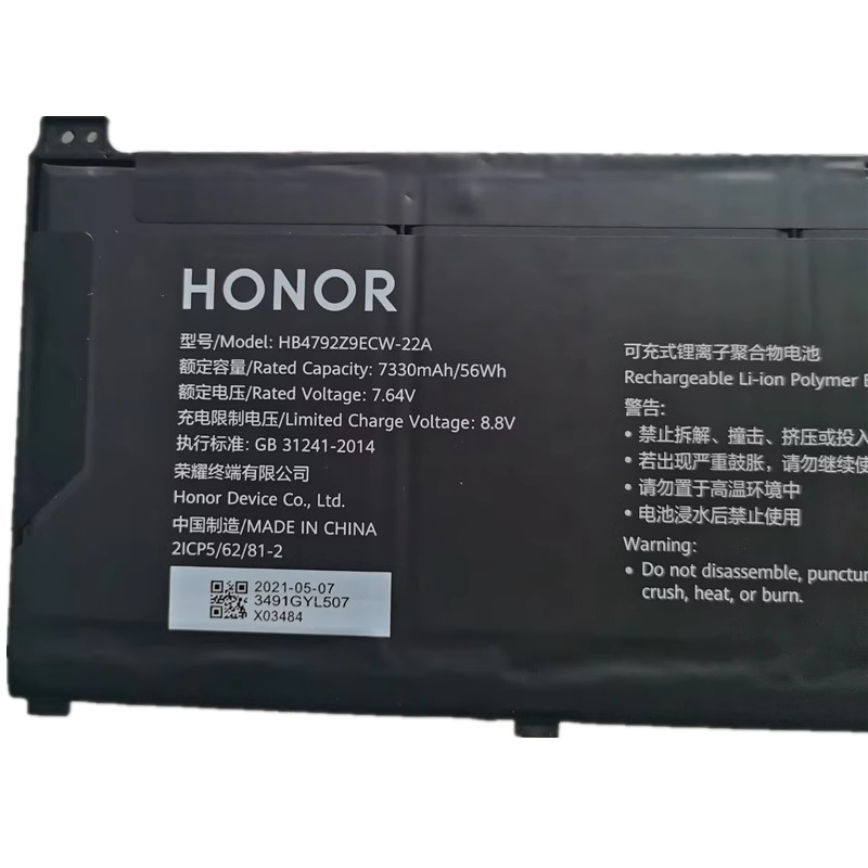 Original Honor HB4792Z9ECW-22A Batterie 7330mAh 56Wh