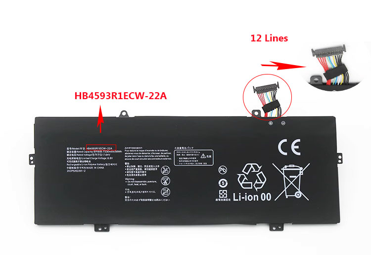 Huawei HB4593R1ECW-22A Batterie 7330mAh 56Wh