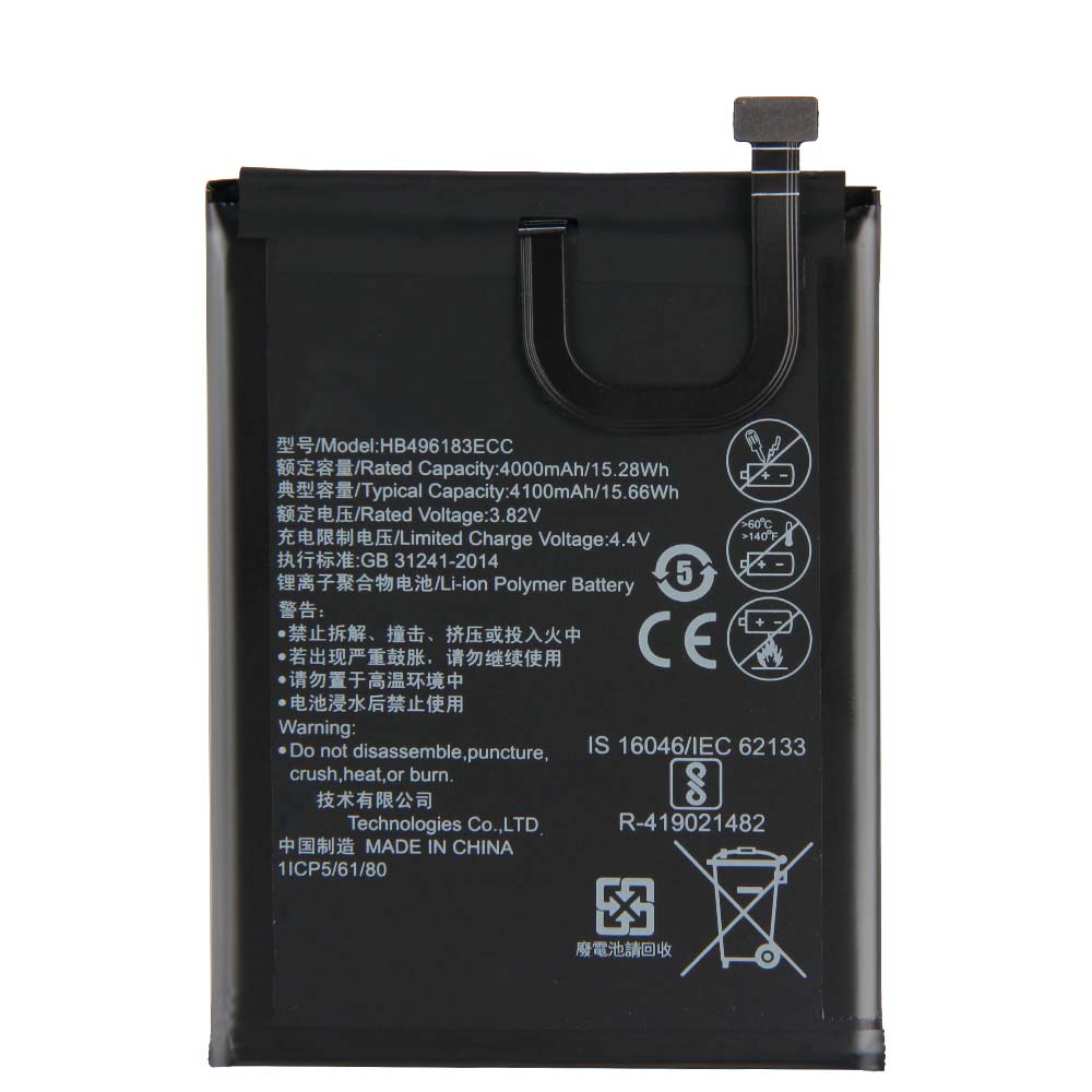 4100mAh 15.66Wh Batterie Huawei HB496183ECC