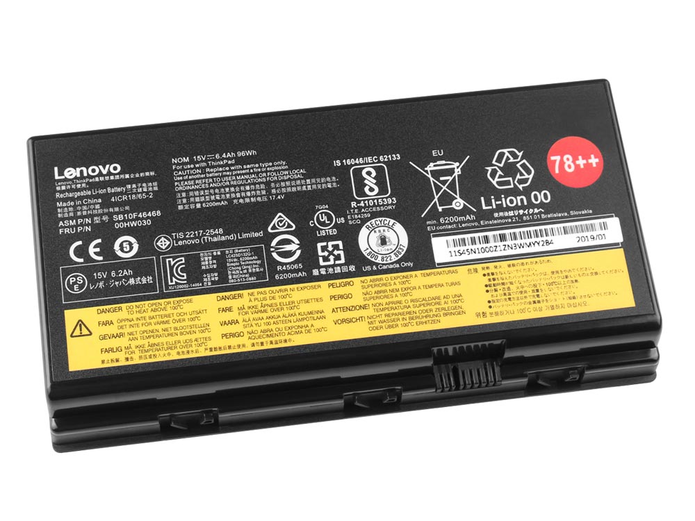 Original 6400mAh 96Wh Batterie Lenovo 4X50K14092