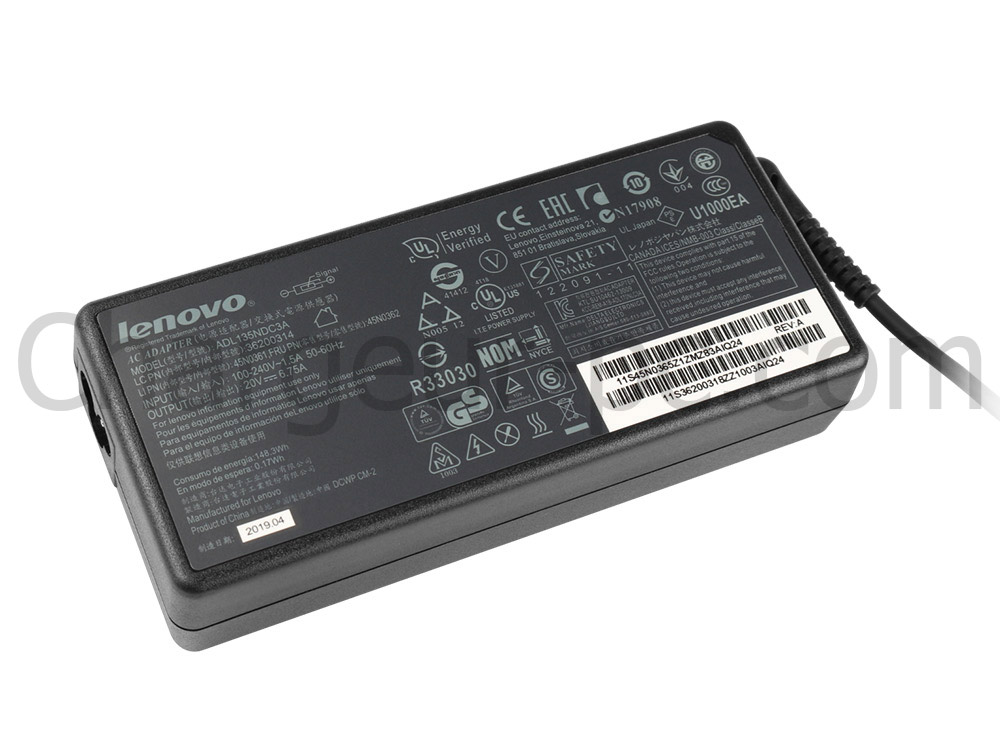 Original 135W Lenovo ThinkCentre M70q Gen 5 12TD0011MB AC Adaptateur Chargeur + câble