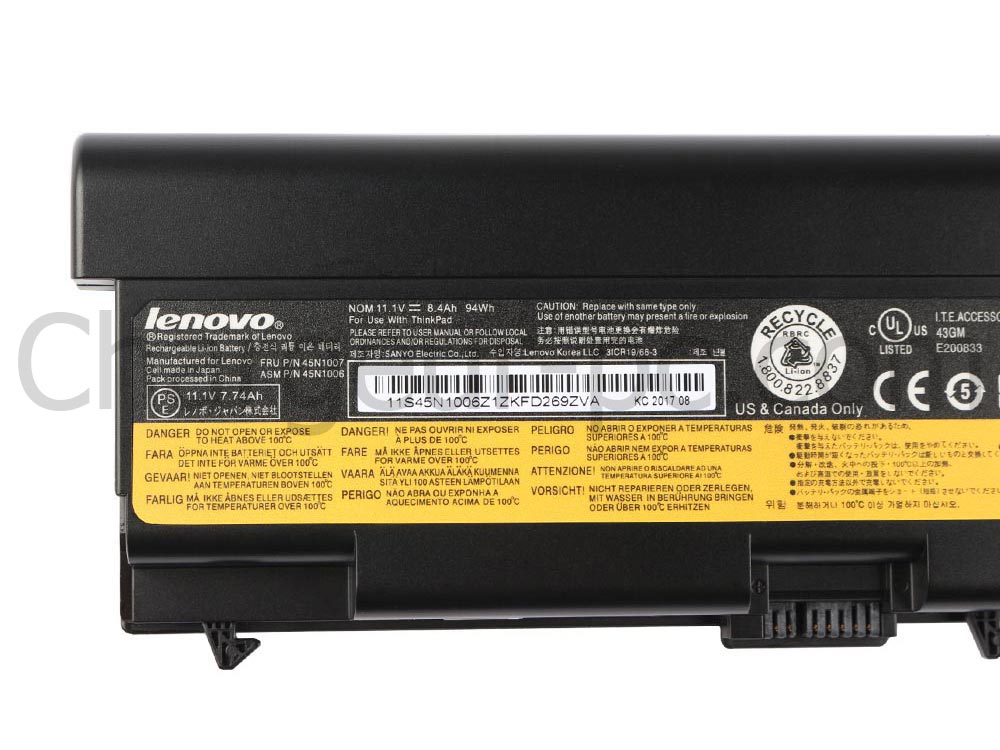 Original 8400mAh Batterie Lenovo 45N1173 45N1006