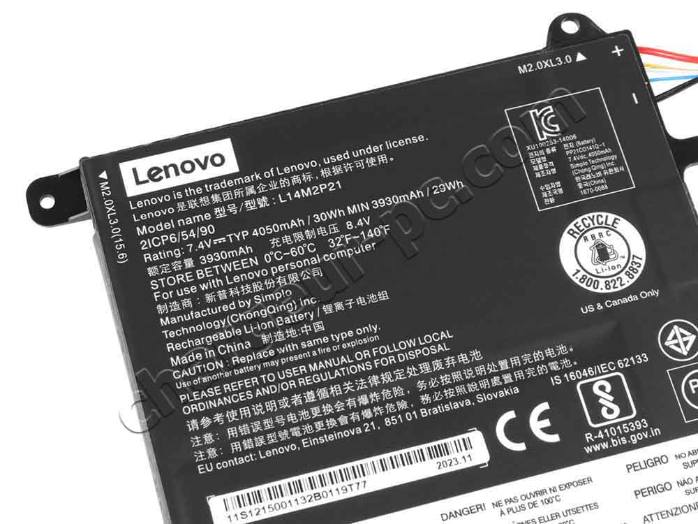 Original 4050mAh 30Wh Batterie Lenovo IdeaPad 330S-15IKB 81F500Q7CY