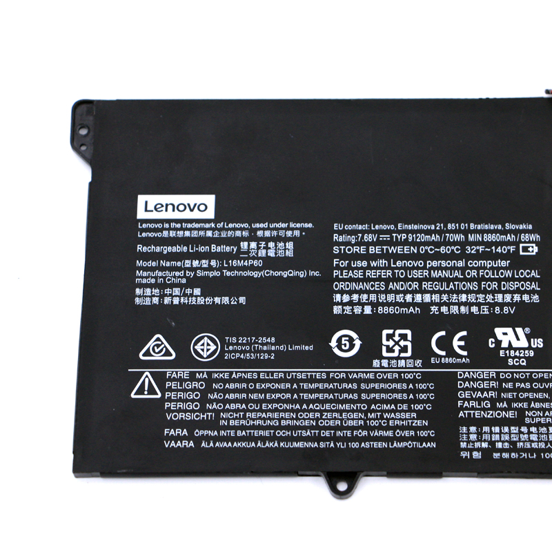 Original Lenovo 5B10N01565 Batterie 9120mAh 70Wh