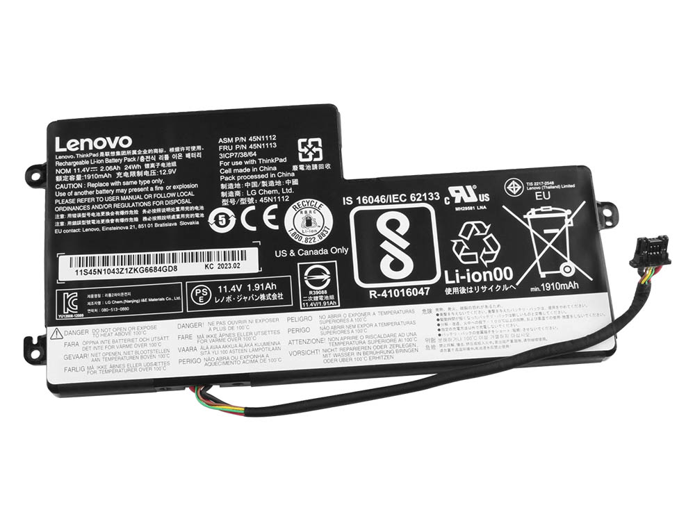 24Wh Batterie pour Lenovo ThinkPad T450 20BU 20BV