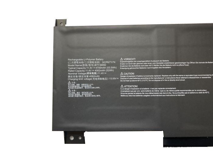 MSI CreatorPro M16 B13VK-1454IT Batterie 4700mAh 53.5Wh