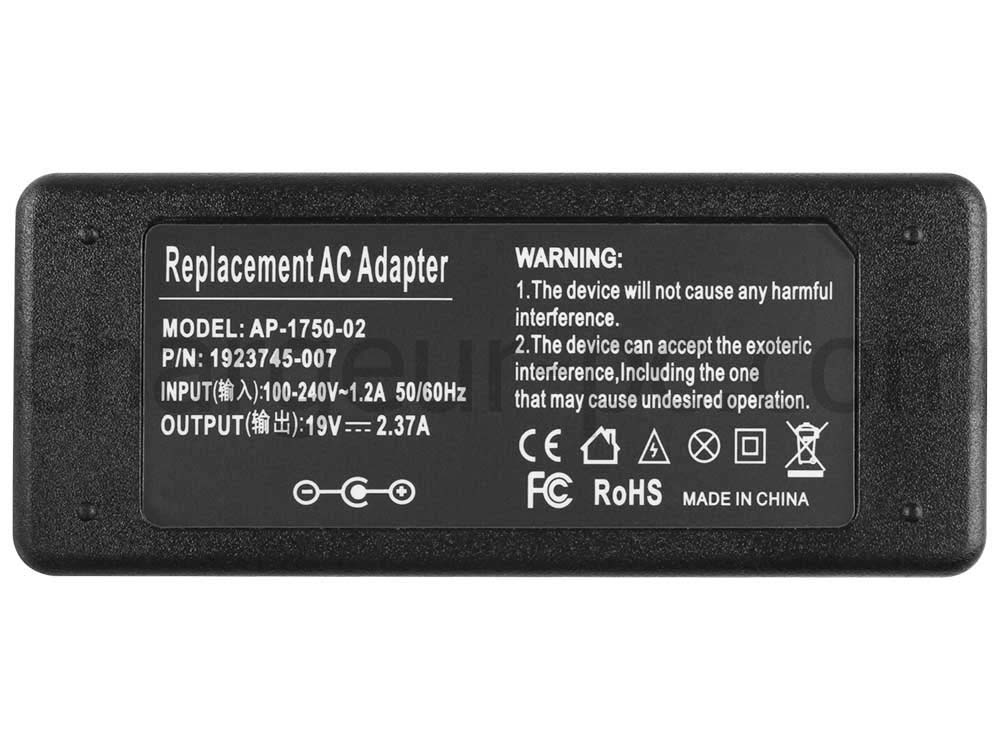 Original 45W Medion Akoya E1231T MD 98808 AC Adaptateur Chargeur