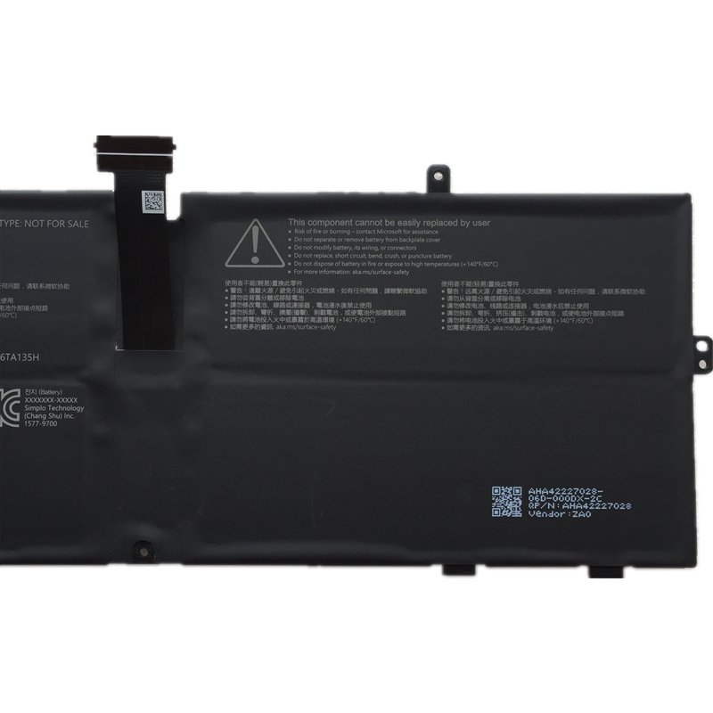 Original Microsoft 916TA135H Microsoft DYNZ02 Batterie 5235mAh 39.7Wh 4-Cellules