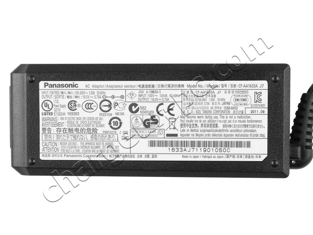 60W AC Adaptateur Chargeur pour Panasonic Toughbook S9 CF-S9