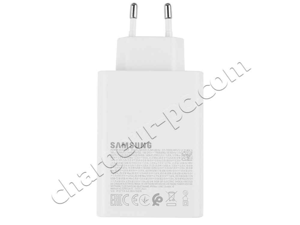 Original 65W Samsung Galaxy Book3 NP754XFG AC Adaptateur Chargeur