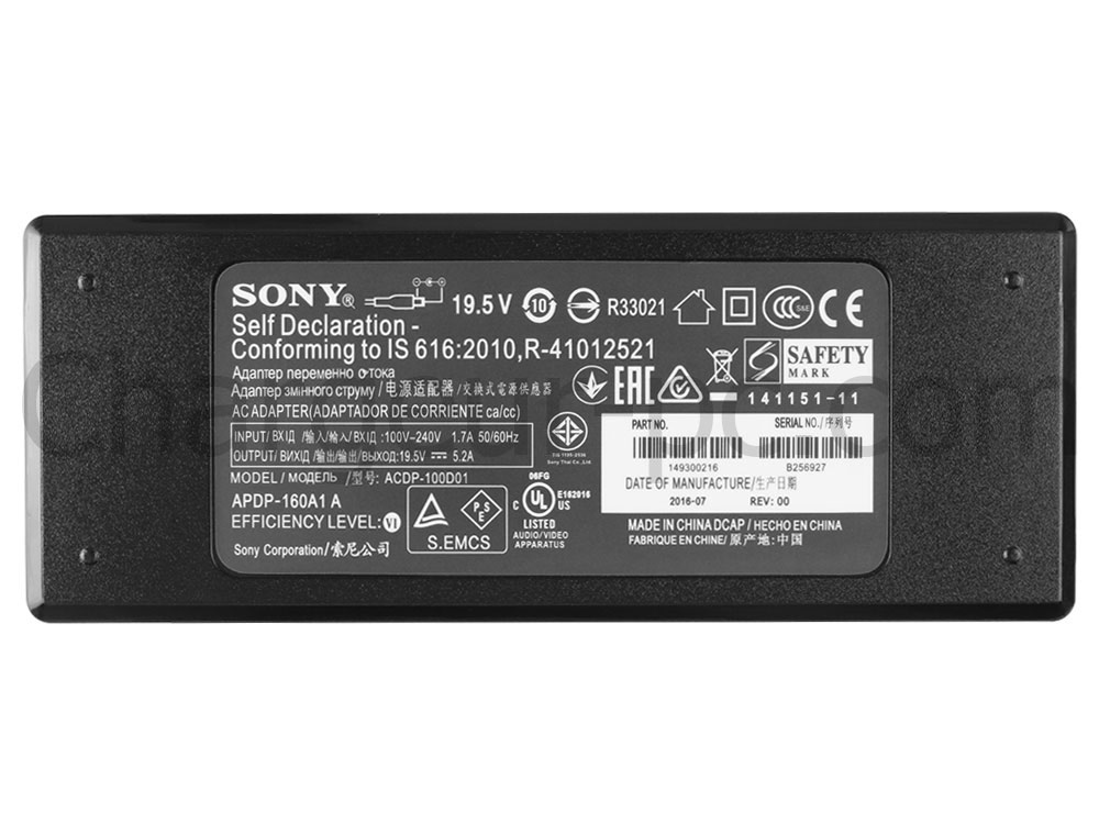 Original 101W Sony ACDP-100N01 AC Adaptateur Chargeur