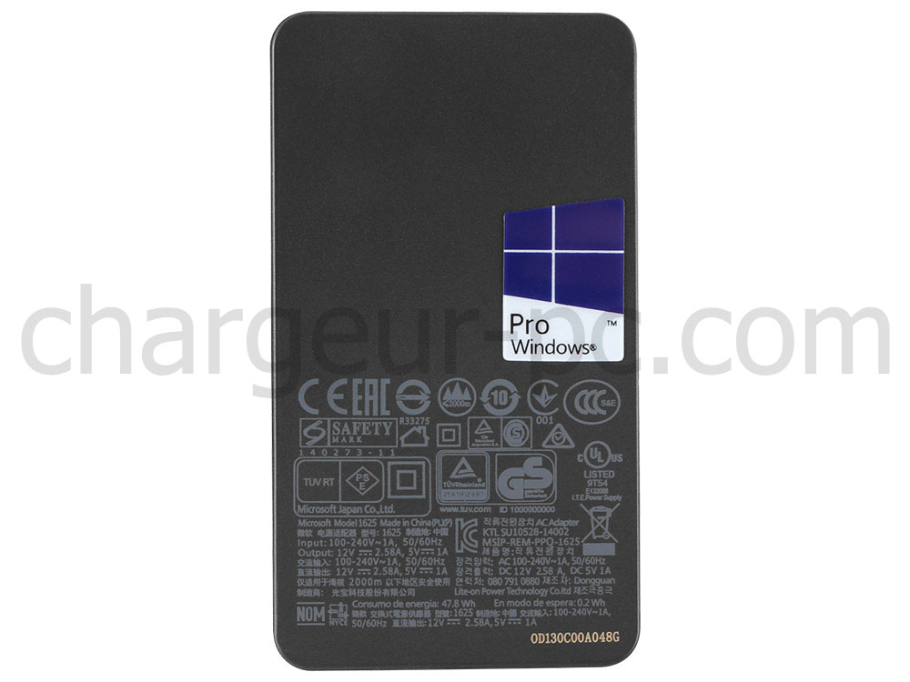 36W Microsoft Surface Book 2016 pre-2016 AC Adaptateur Chargeur + câble