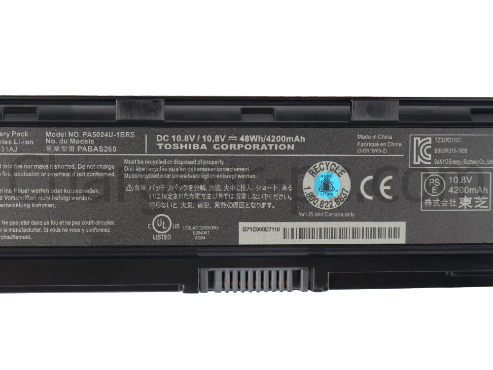 4200mAh Batterie Original pour Toshiba Satellite Pro L850 L850D L855 L855D