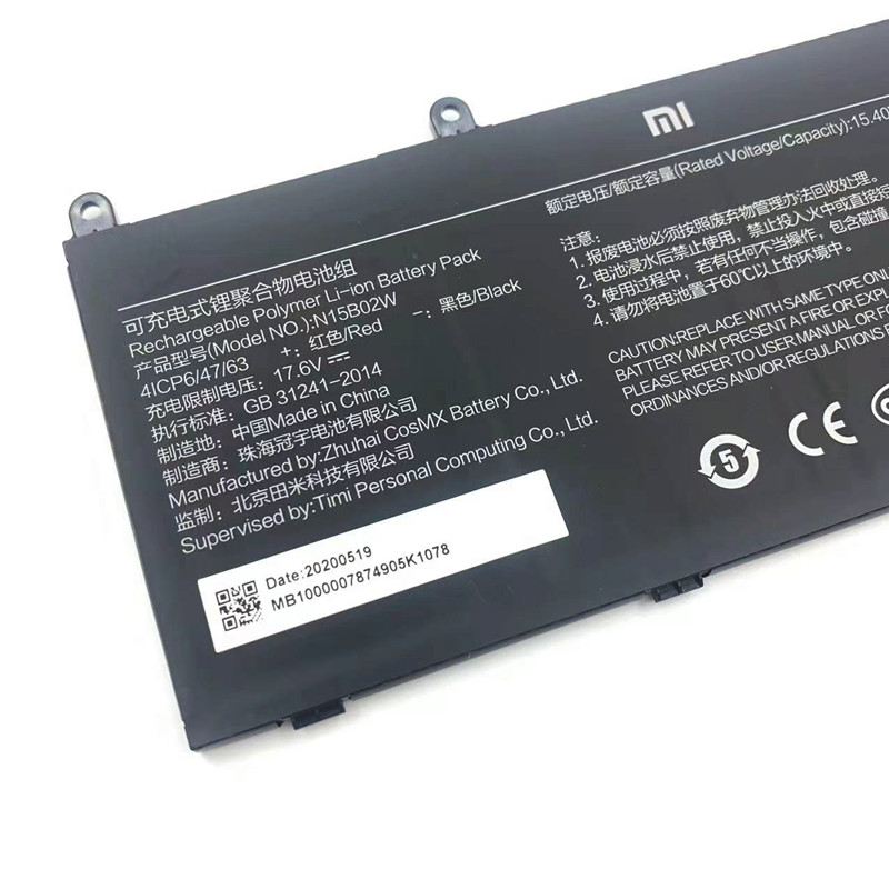 Original Xiaomi TM1802-BL Xiaomi RedMibook 14 II Batterie 2600mAh 40.04Wh 3-Cellules